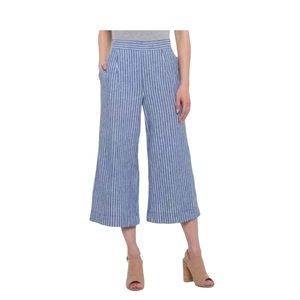 Beach lunch lounge Bennett style linen blend pants coastal , preppy cropped pant